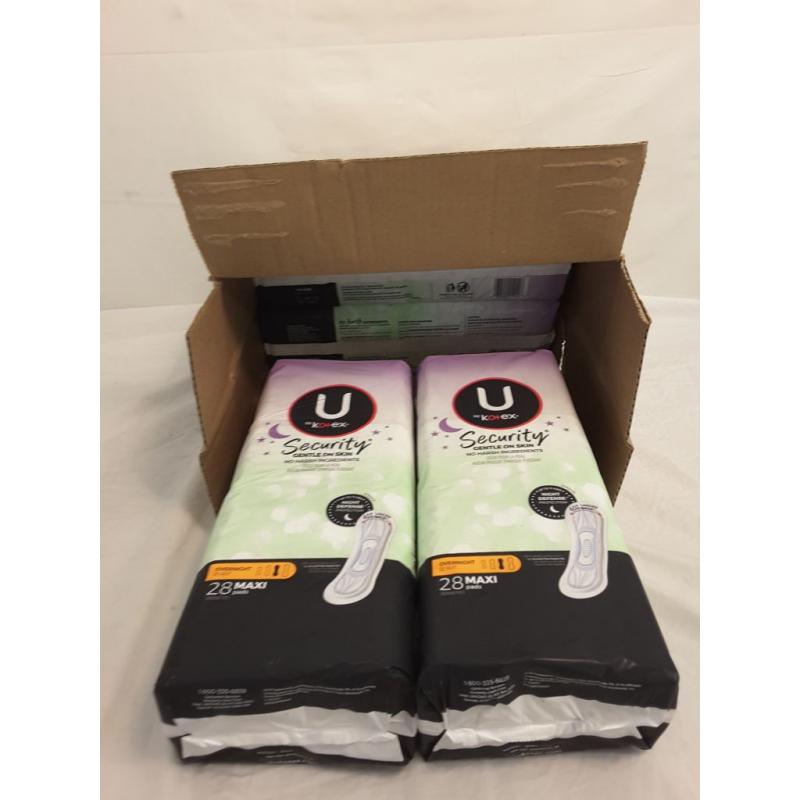 Overnight MaxI Pads- 4 packs of 28