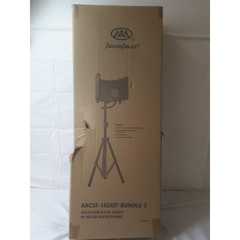 Desktop microphone recording SHIELD with tripod