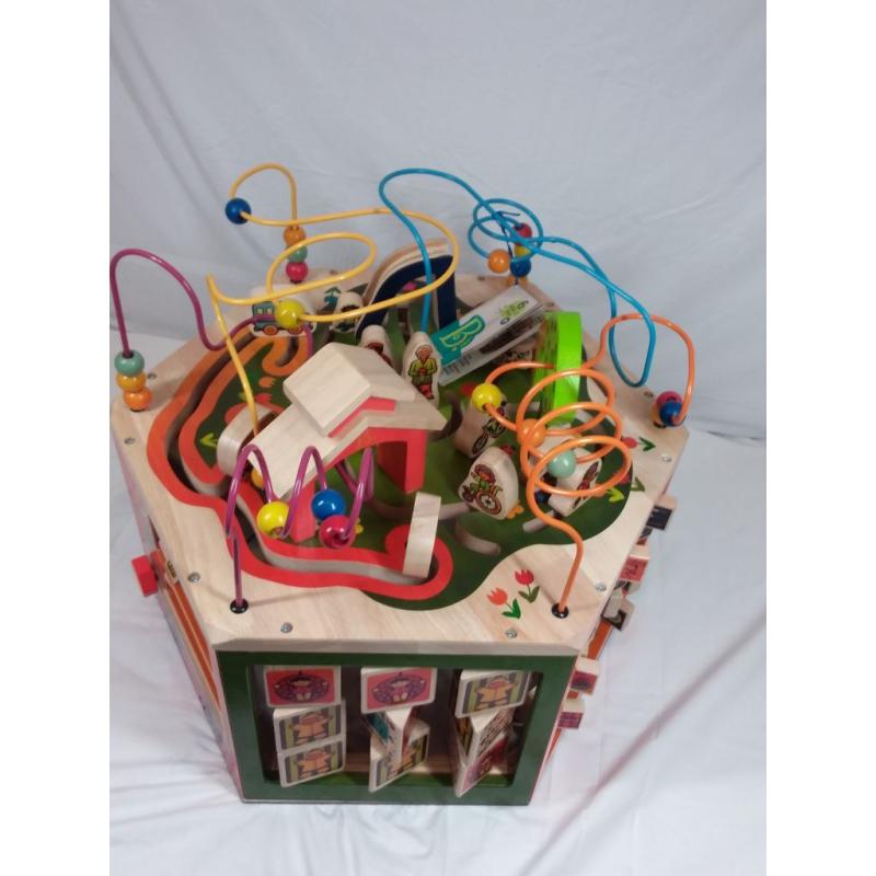 Wooden activity cube