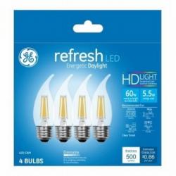 General Electric 4pk 60W CA Refresh Daylight LED Cam Clear