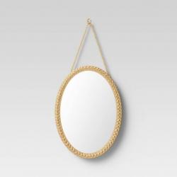 10 x 14 Oval Metal Novelty Mirror Brass - Opalhouse