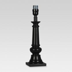 Column Small Lamp Base Black- Includes Energy Efficient Light Bulb