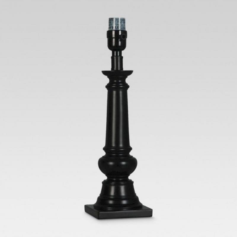 Column Small Lamp Base Black- Includes Energy Efficient Light Bulb