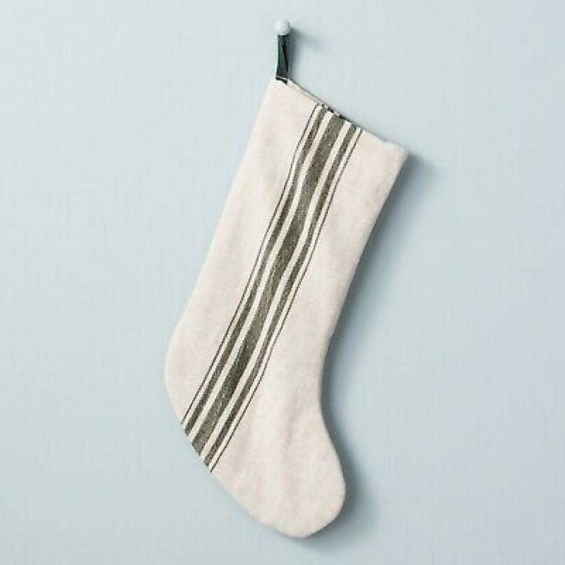 Variegated Center Stripe Stocking Green/Cream - Hearth & Hand with Magnolia