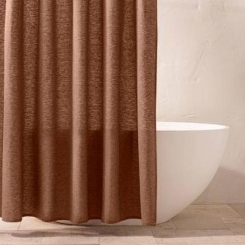 Chambray Shower Curtain Clay - Casaluna