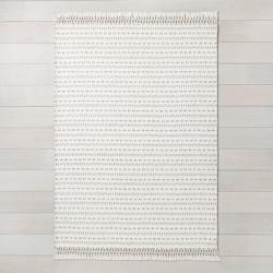 5' x 7' Pattern Stripe Area Rug Jet Gray / Sour Cream - Hearth & Hand with Magnolia