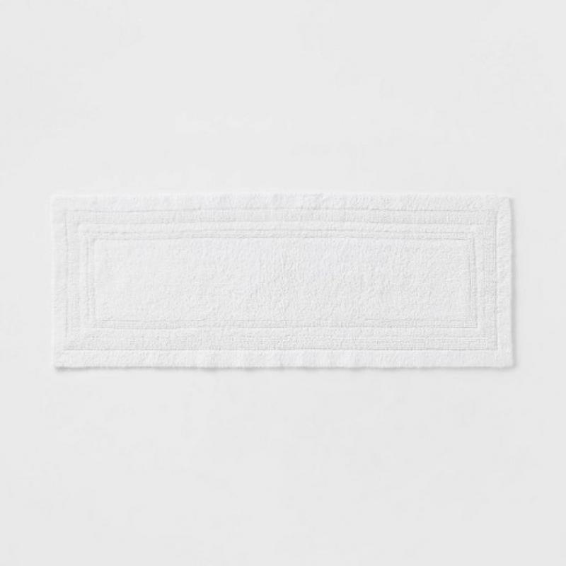 22x60 Performance Cotton Reversible Bath Runner White - Threshold