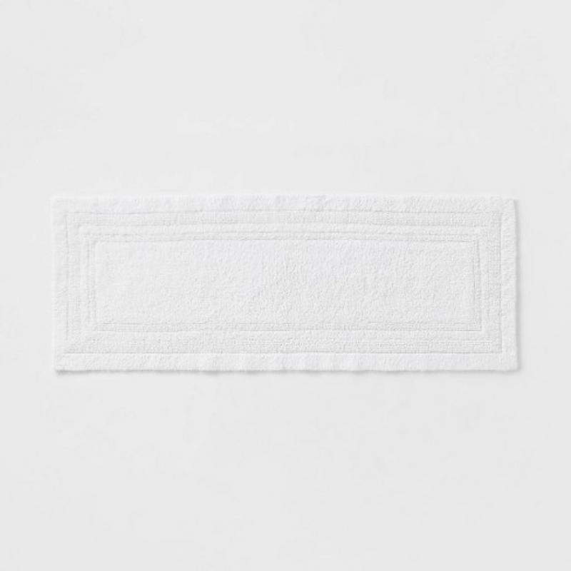 22x60 Performance Cotton Reversible Bath Runner White - Threshold