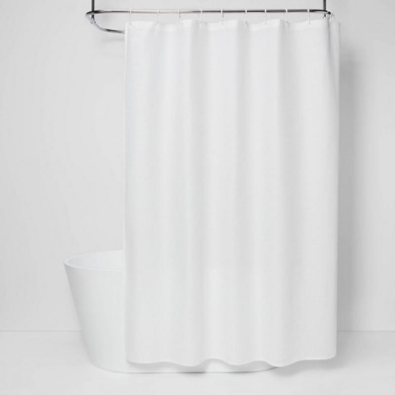 Waffle Weave Shower Curtain White