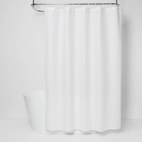 Waffle Weave Shower Curtain White