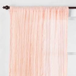 95x42 Crushed Sheer Curtain Panel Glazed Peach-Opalhouse