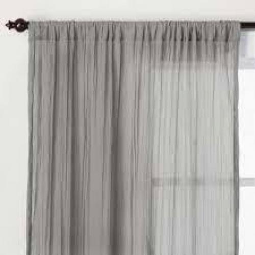 63x42 Crushed Sheer Curtain Panel Gray-Opalhouse