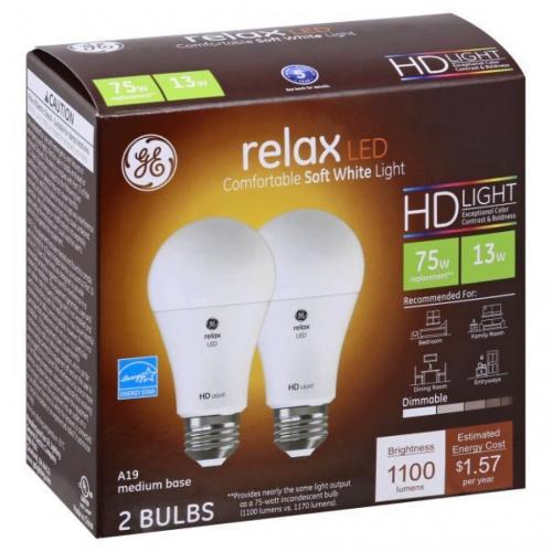 Relax HD Soft White Lights- 2 bulbs