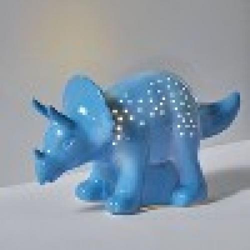 Dinosaur Ceramic Nightlight Blue