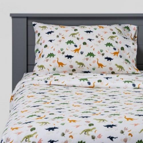 Dinosaur flannel sheet set- Twin