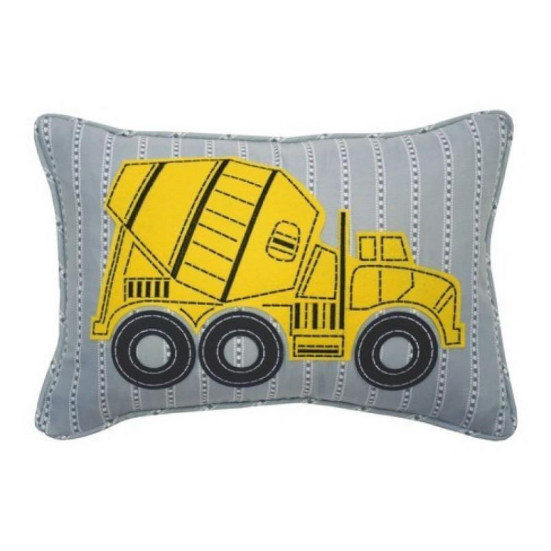 Under Construction Embroidered Pillow (12x18) - Waverly Kids