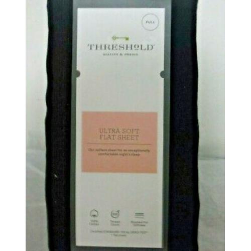 Ultra Soft Flat Sheet (Full) Black 300 Thread Count