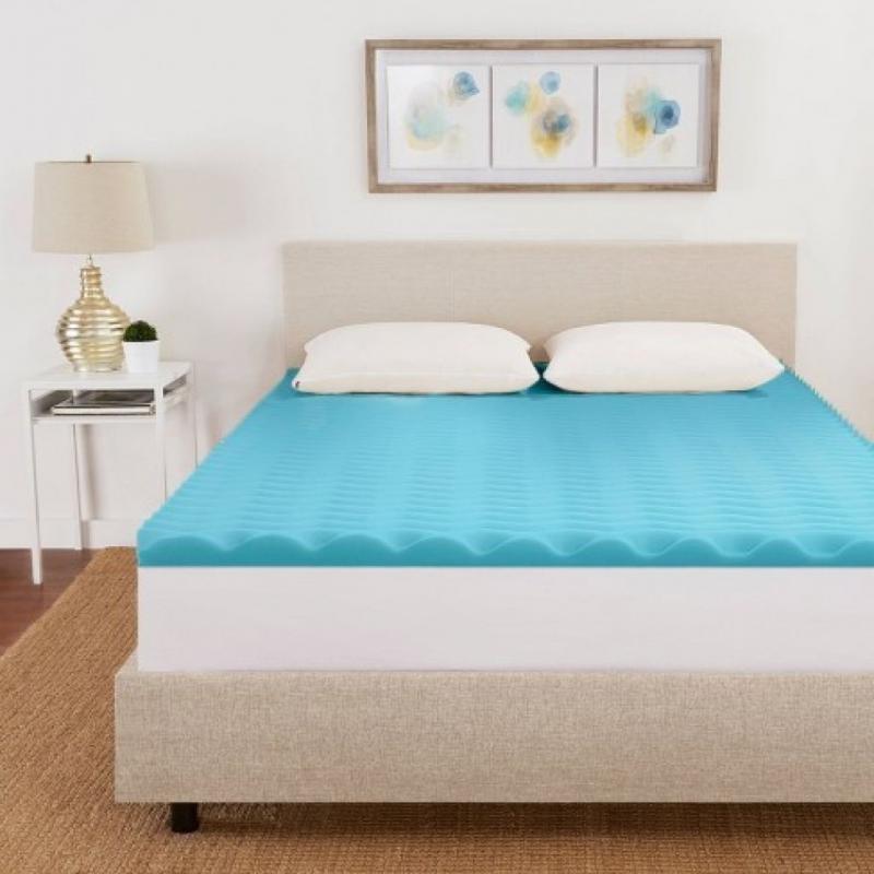 Twin 1.5 Reversible Wave Memory Foam Mattress Topper - Made By Design
