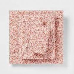 King Fall Flannel Patterned Sheet Set Floral-Threshold