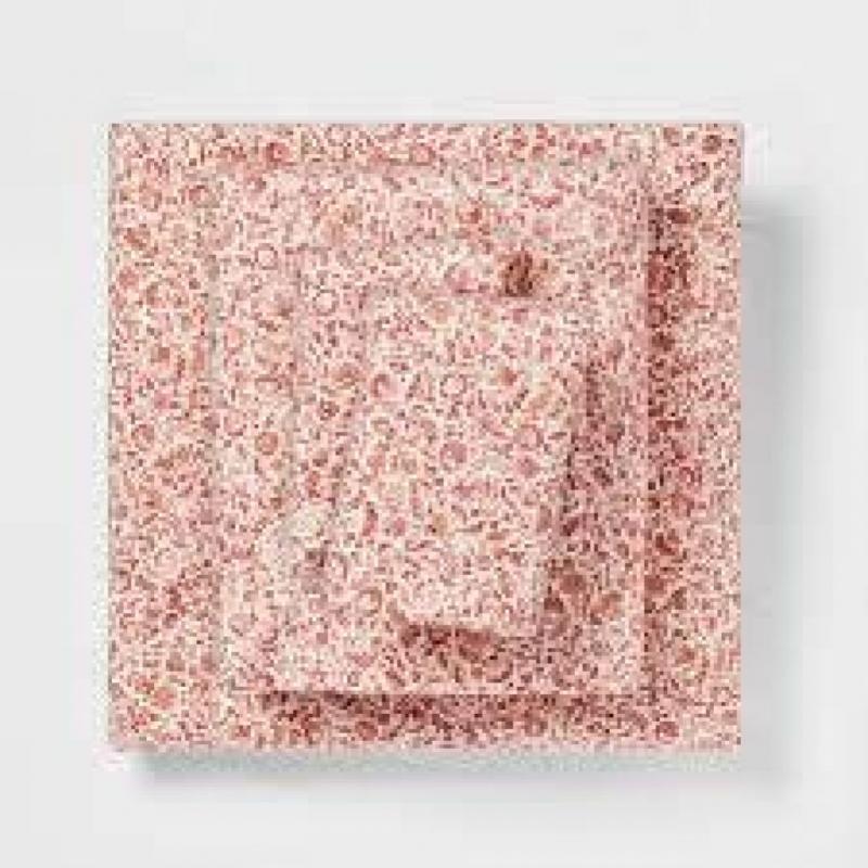 King Fall Flannel Patterned Sheet Set Floral-Threshold