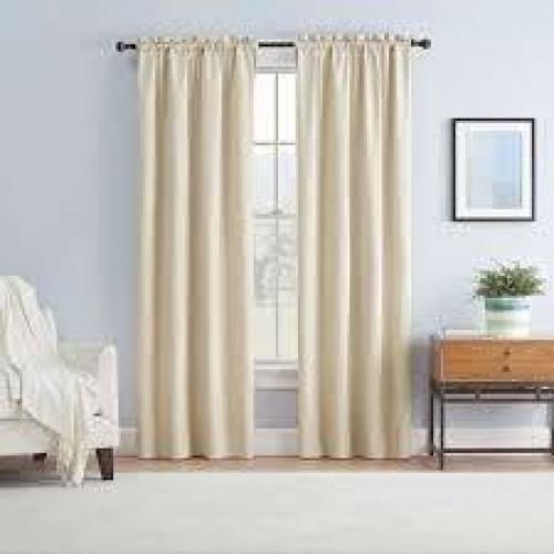 84x42 Braxton Thermaback Blackout Window Curtain Panel Khaki - Eclipse