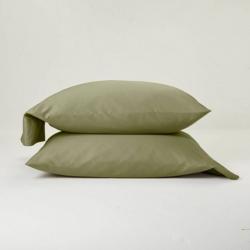 King Temperature Regulating Pillowcase Set Moss Green - Casaluna