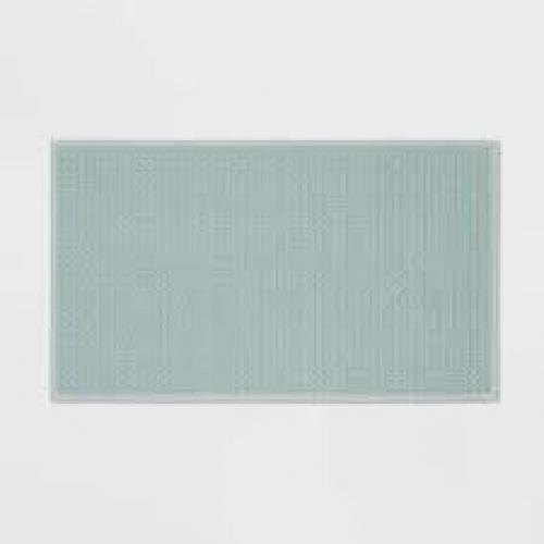 20x34 Antimicrobial Bath Mat Aqua - Total Fresh