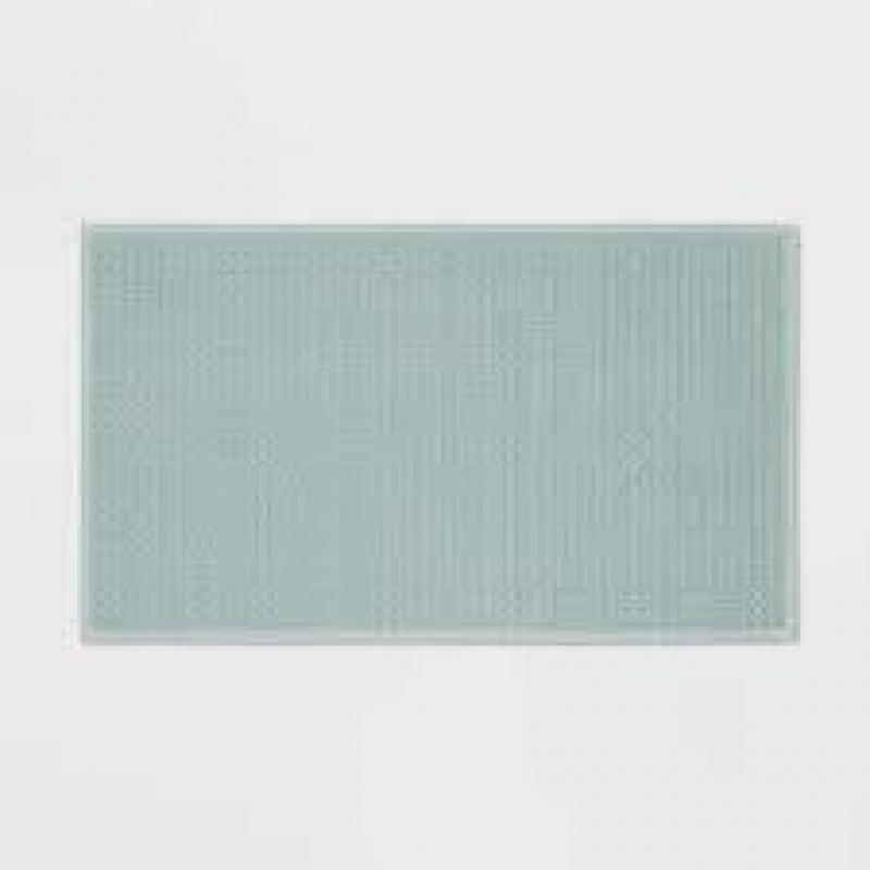 20x34 Antimicrobial Bath Mat Aqua - Total Fresh