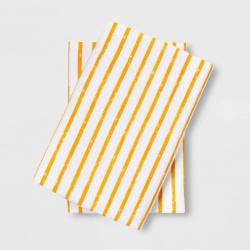 King Easy Care Printed Sheet Set Gold Stripe - Room Essentials