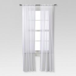 Chiffon Sheer Curtain Panel White- 2