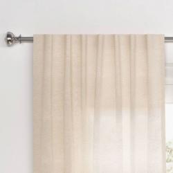 95x54 Textural Boucle Light Filtering Curtain Panel Cream - Threshold