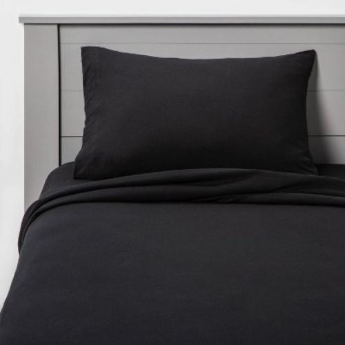 Full Jersey Sheet Set Black - Room Essentials