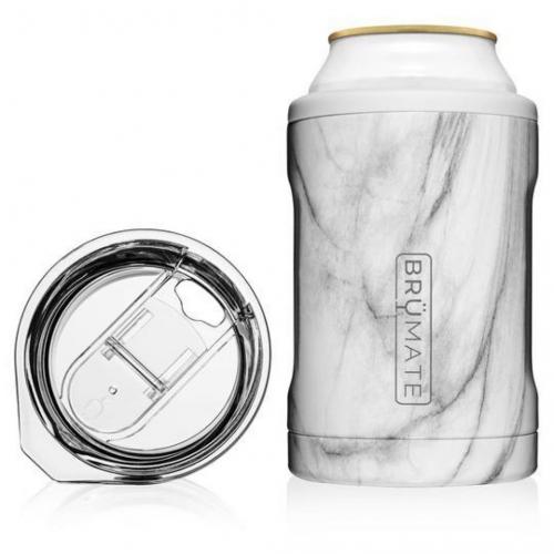 BRUMATE Hopsulator Slim Stainless Steel Beverage Cooler Carrara White