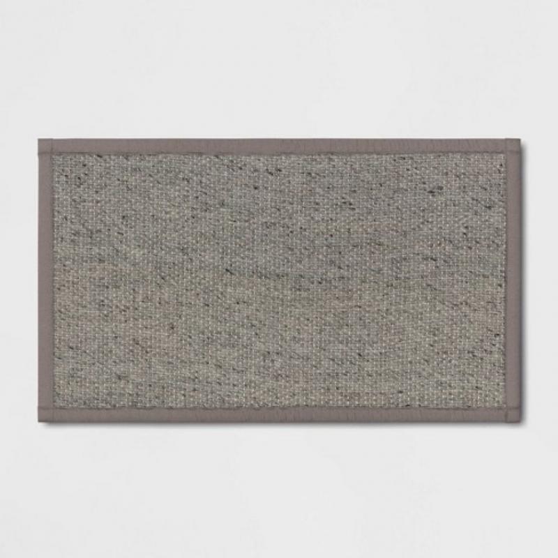 34 x 20 Textured Pet Kitchen Rug Gray - Threshold