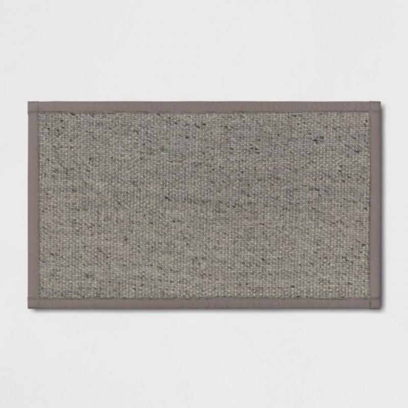 34 x 20 Textured Pet Kitchen Rug Gray - Threshold