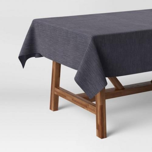 84 x 60 Chambray Tablecloth Blue - Threshold