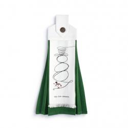 Button Loop Holiday Tea Towel Tis the Season - DEMDACO