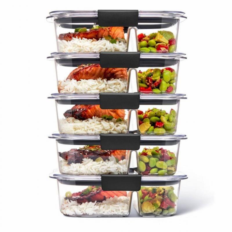 Rubbermaid 5pk 2.85 cup Brilliance Meal Prep Containers