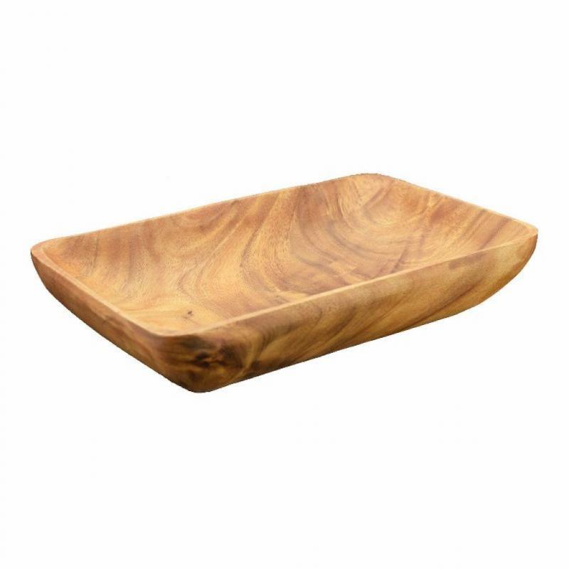 Pacific Merchants Acaciaware 10 x 6 Inch Rectangle Serving Bowl