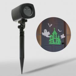 Haunted House With Flashing Ghosts & Bats Projector Halloween Special