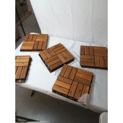 Hardwood Interlocking Patio Deck Tiles