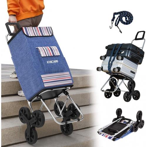 Shopping Cart with Wheels,220lbs Heavy Duty Cart for Stair Climber Cart