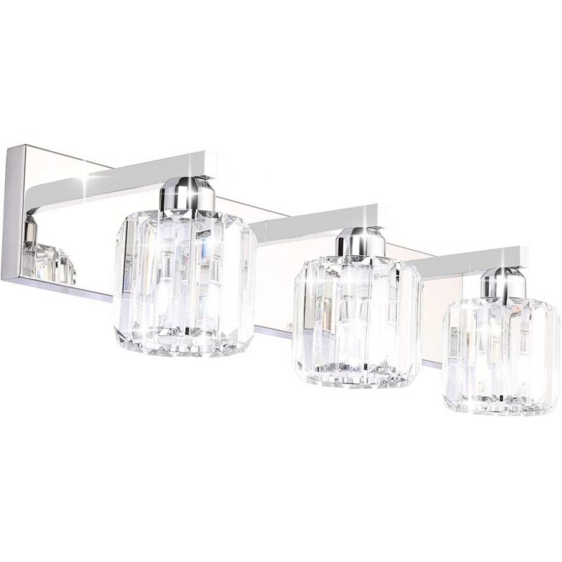 Crystal Vanity Light Fixtures Modern Vanity Light for Bathroom Crystal Bathroom Lighting Fixture Wall Light Over Mirror 3 Lights