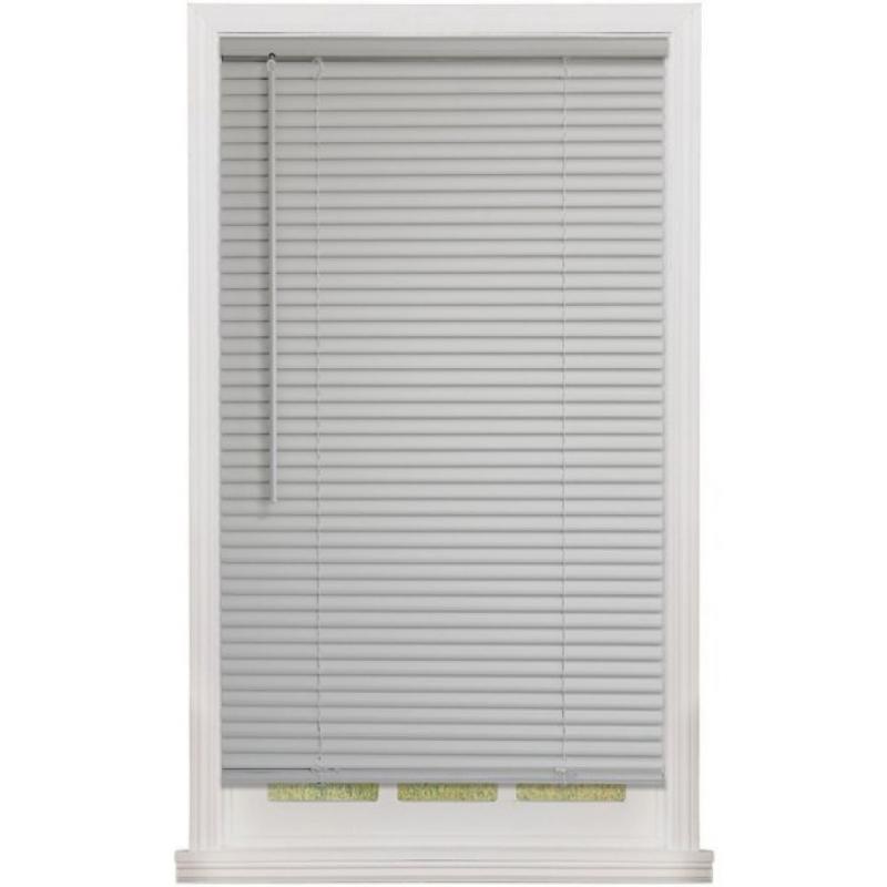 Mainstays 1 Cordless Vinyl Mini Blinds, Gray, 48 x 64