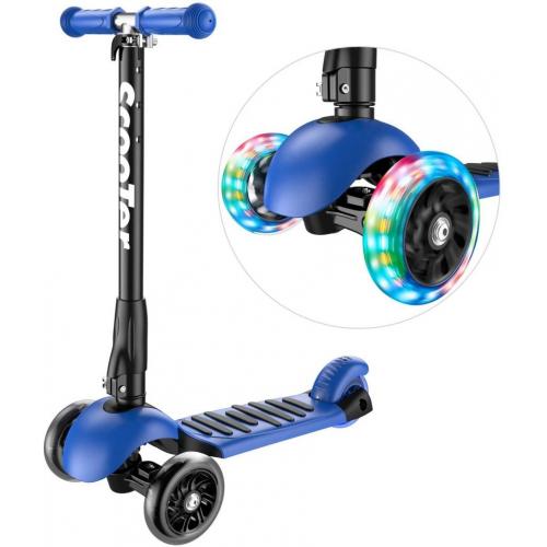 Banne Scooter Height Adjustable Learn to Steer Classic Blue