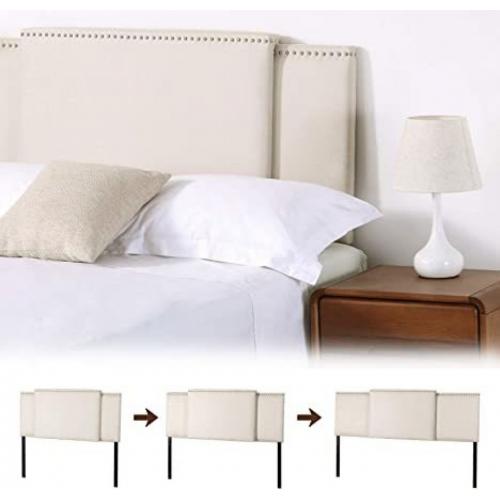 KOTPOP Linen Headboard, Adjustable Sizes 3 in 1 Beige