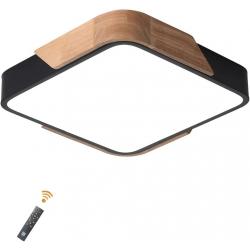 LuFun Ceiling Lights Dimmable Modern Wood Flush Mount