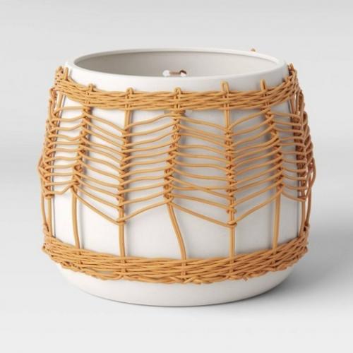 Woven Stoneware Outdoor Planter - Opalhouse