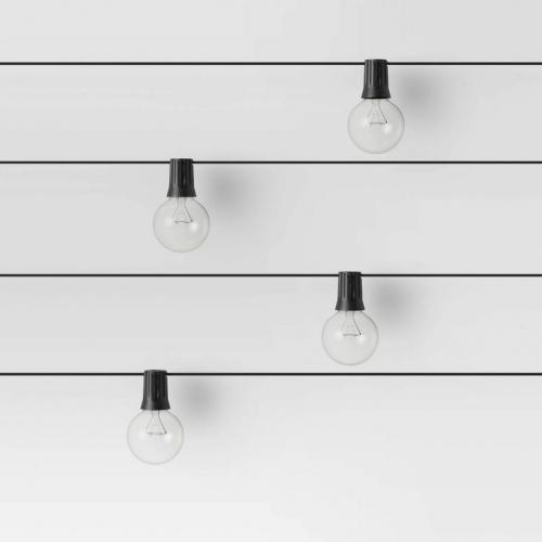 20ct Incandescent Outdoor String Lights G40 Clear Bulbs