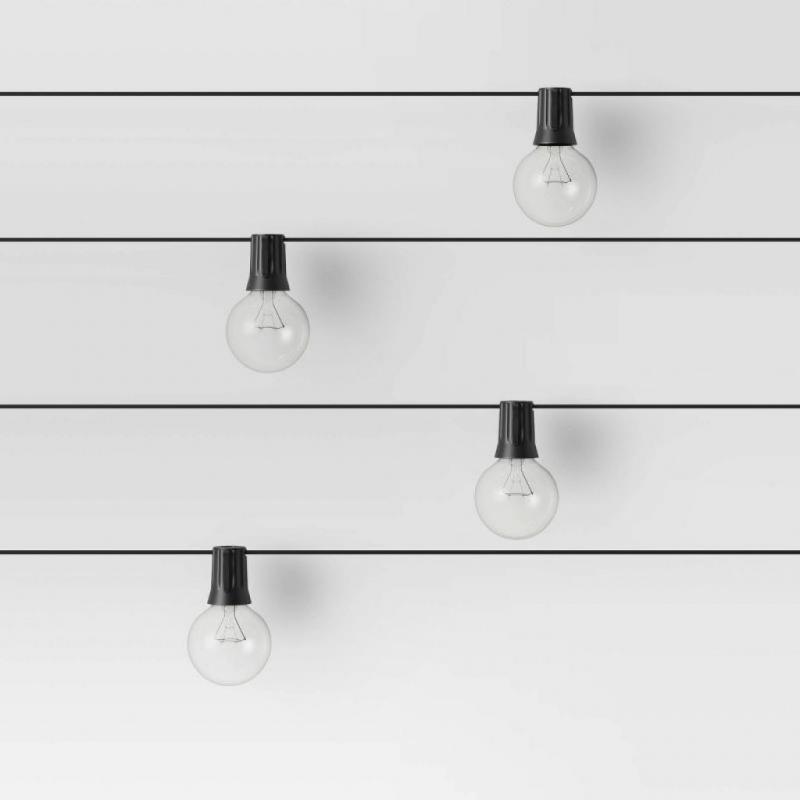 20ct Incandescent Outdoor String Lights G40 Clear Bulbs